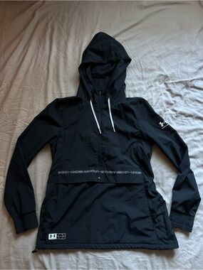 Under Armour Black Hooded Anorak Pullover Jacket